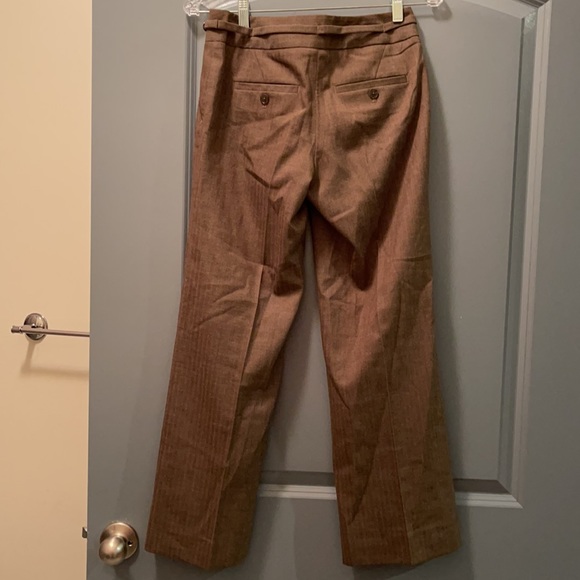 Gap size 0 brown boot cut  dress pleated pants - Picture 3 of 5